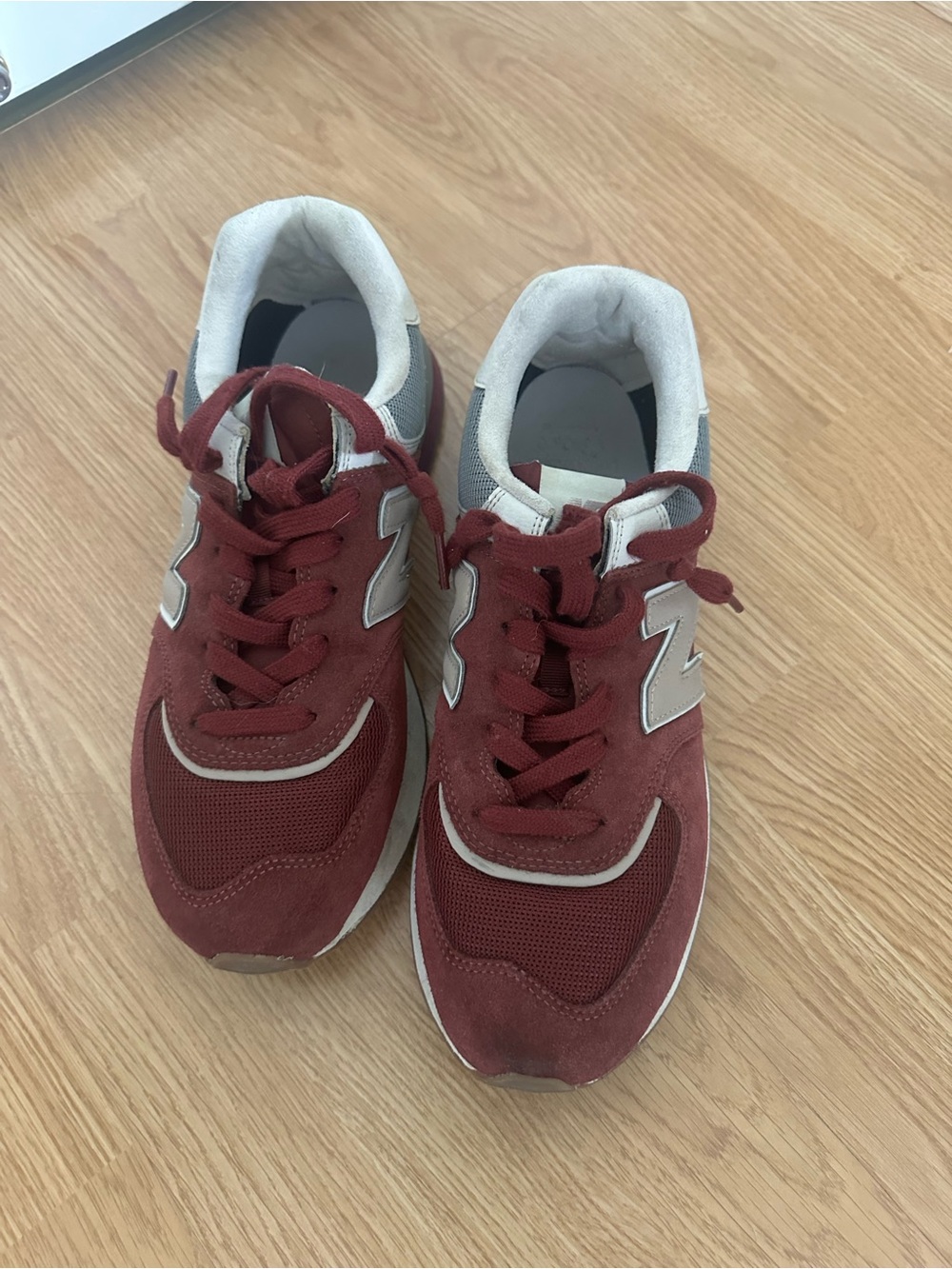 New Balance Burgundy Men's Suede Sneakers